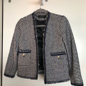 Tweed houndstooth Zara jacket